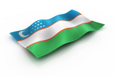 flag of Uzbekistanの写真素材