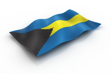 the flag of the Bahamas consisting of cubesの写真素材