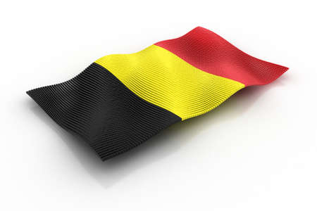 flag of Belgium consists of cubesの写真素材