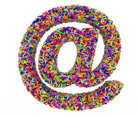 character consisting of colored ringsの写真素材