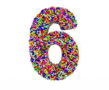 6 character consisting of colored ringsの写真素材