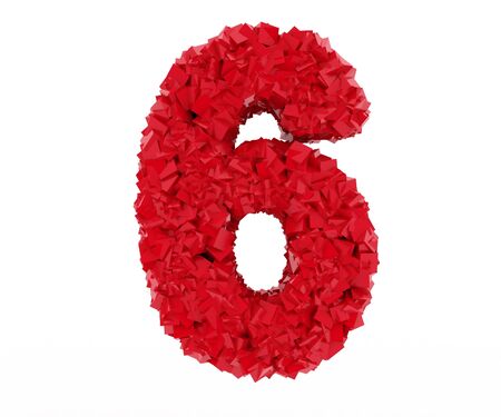 figure 6 consisting of cubesの写真素材