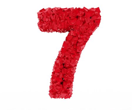 figure 7 consisting of cubesの写真素材