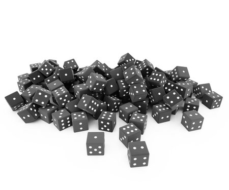 black and white dice