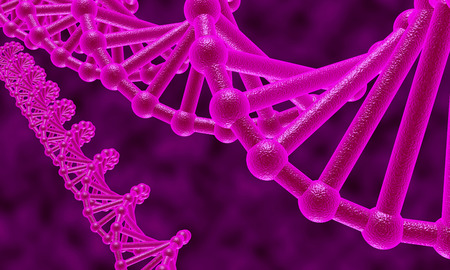 DNA under the microscopeの写真素材