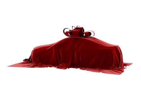 The car under the cover. The secret cars. 3D.の写真素材