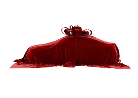 The car under the cover. The secret cars. 3D.の写真素材