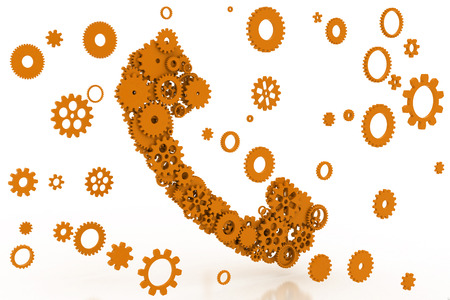 The shape of gears. 3D.の写真素材