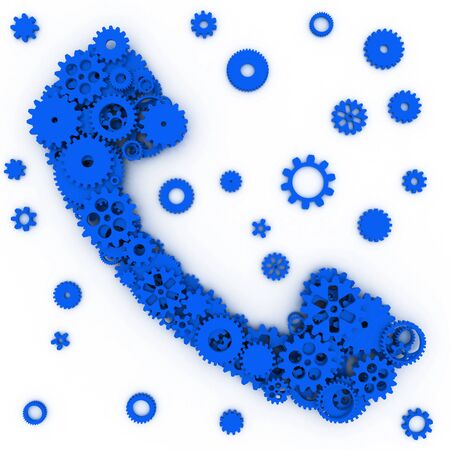 The shape of gears. 3D.の写真素材