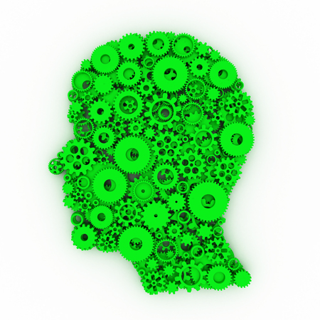 Head of gears. 3D.の写真素材