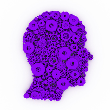Head of gears. 3D.の写真素材
