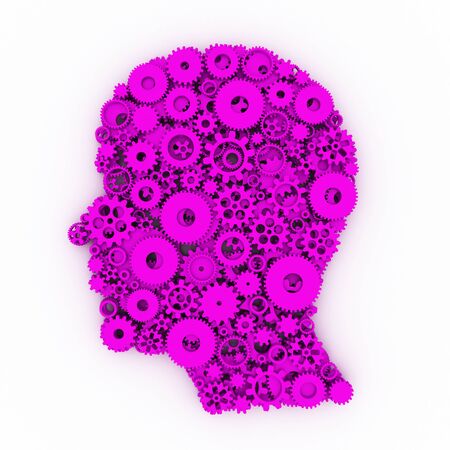 Head of gears. 3D.の写真素材