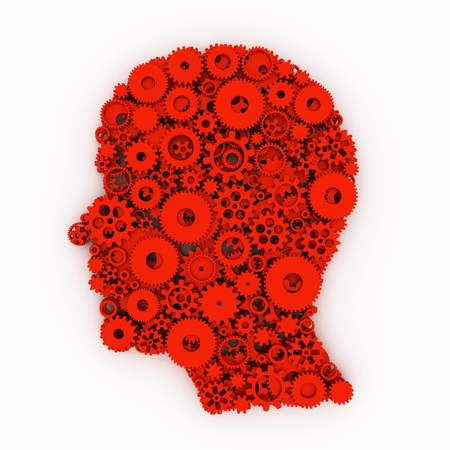 Head of gears. 3D.の写真素材