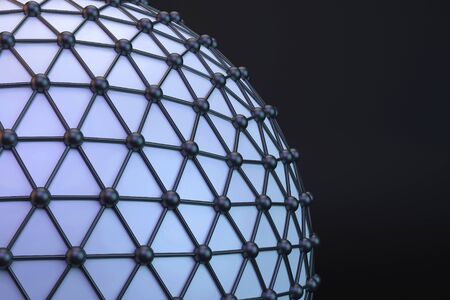 Lattice sphere. 3D.の写真素材