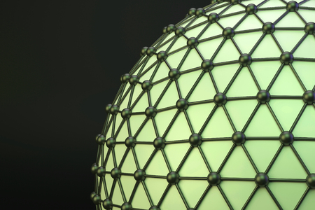 Lattice sphere. 3D.の写真素材