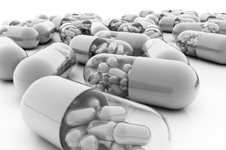 Dietary supplements. Variety pills. Vitamin capsules. 3d