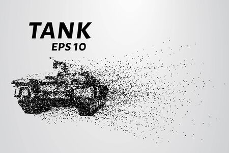 The tank of particles. The tank consists of small circles.のイラスト素材