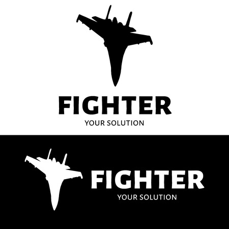 Fighter logo vector. Brand's logo in the form of a fighter.のイラスト素材