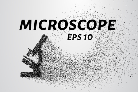 The microscope of the particles. the microscope consists of small circles and dots.のイラスト素材