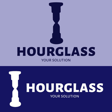 Hourglass vector logo. A logo in the shape of an hourglass.のイラスト素材