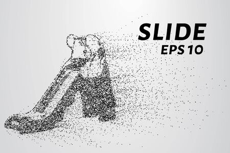 The slide of particles. The slide consists of circles and points. Vector illustration.のイラスト素材