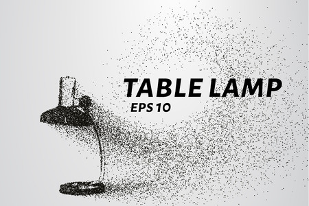 Lamp of the particles. Table lamp consists of circles and points. Vector illustration.のイラスト素材