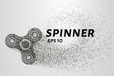 Spinner of particles. Spinner consists of circles and points. Vector illustrationのイラスト素材