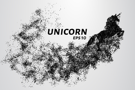 The unicorn of the particlesのイラスト素材
