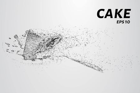 Cake of the particles. The cake consists of circles and points. Vector illustrationのイラスト素材