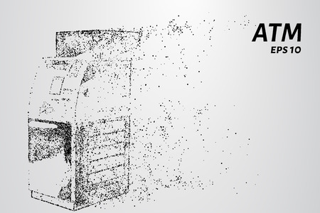 The ATM of the particles. ATM consists of small circles and dots. Vector illustration.のイラスト素材