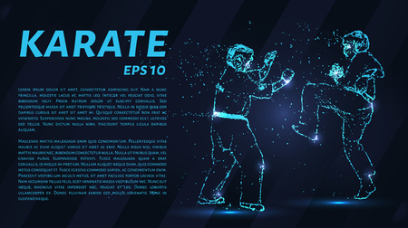 Karate of particles. Karate consists of small circlesのイラスト素材