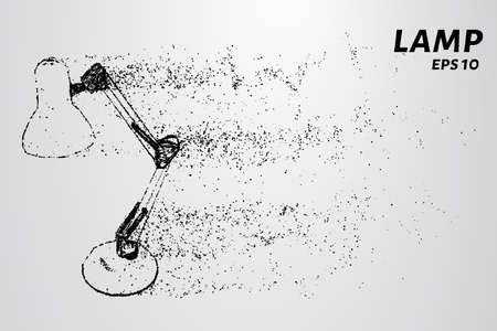 Lamp of the particles. Table lamp consists of circles and points. Vector illustration.のイラスト素材