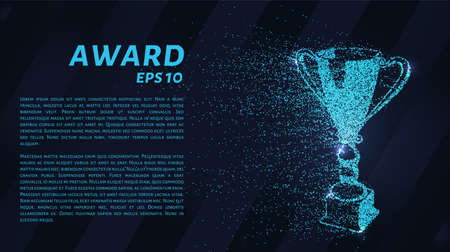 The award of the particles. The award consists of circles and points. Vector illustration.のイラスト素材
