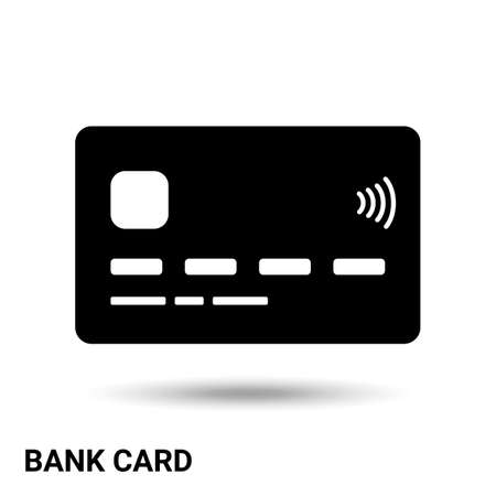 Bank card. Bank card isolated on a light background. Vector illustrationのイラスト素材