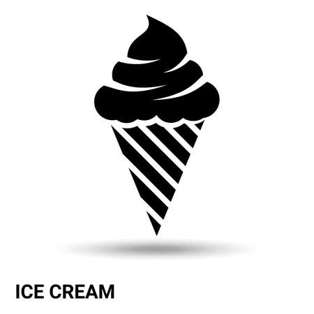 Ice cream. Ice cream isolated on a light background. Vector illustrationのイラスト素材