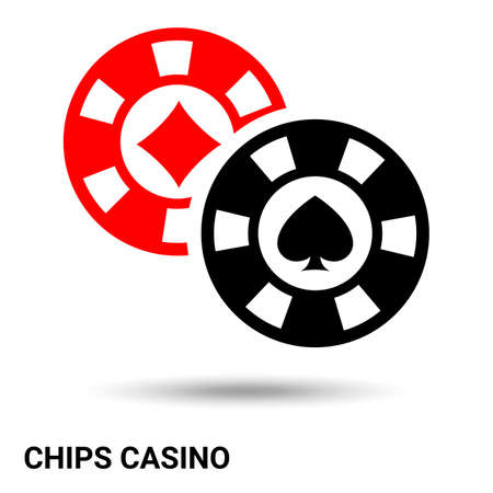 Casino chips isolated on a light background. Vector illustrationのイラスト素材