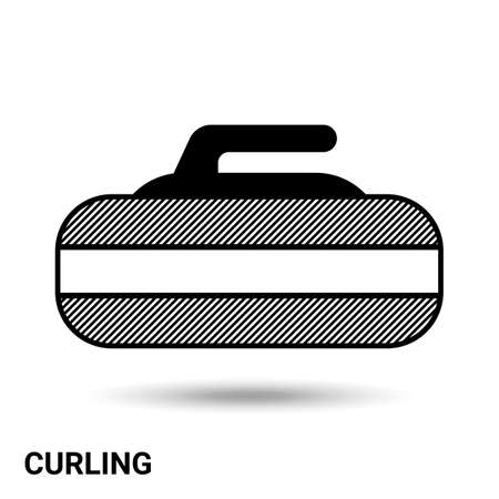 Curling   isolated on a light background. Vector illustrationのイラスト素材