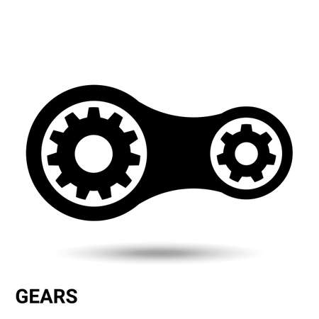 The gear icon.  isolated on a light background. Vector illustrationのイラスト素材