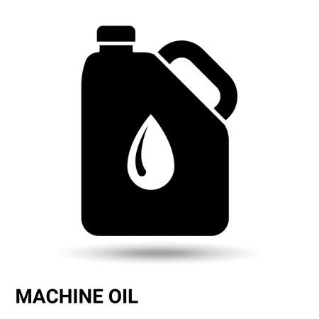 Machine oil. A canister of engine oil   isolated on a light background. Vector illustrationのイラスト素材