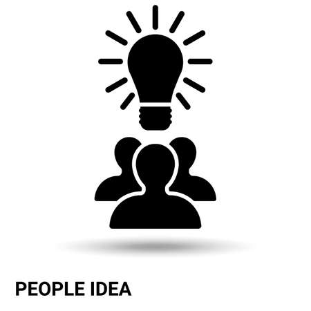 People the idea of the icon   isolated on a light background. Vector illustrationのイラスト素材