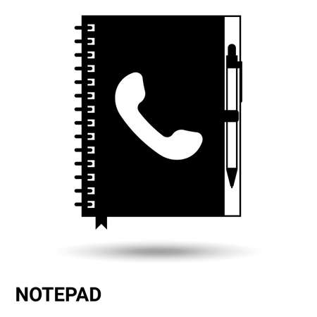 Notepad  isolated on a light background. Vector illustrationのイラスト素材