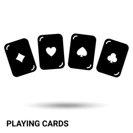 Playing cards isolated on a light background. Vector illustrationのイラスト素材