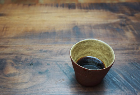 Coffee on deskの写真素材