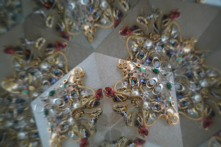 Abstract background, jewelry, kaleidoscope effectの写真素材