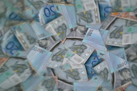 Abstract background, money, kaleidoscope effect