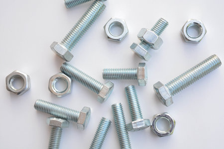 Background from bolts and nuts
