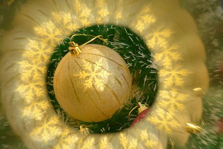 Abstract Christmas background, Christmas tree decoration, New Yeの写真素材