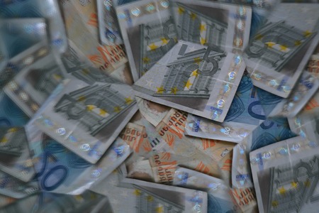 Abstract background, money, kaleidoscope effectの写真素材