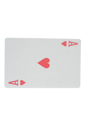 Playing cards on white background