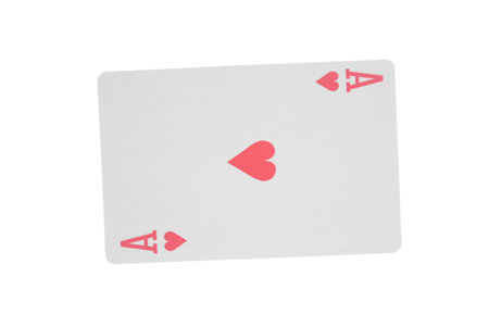 Playing cards on white background